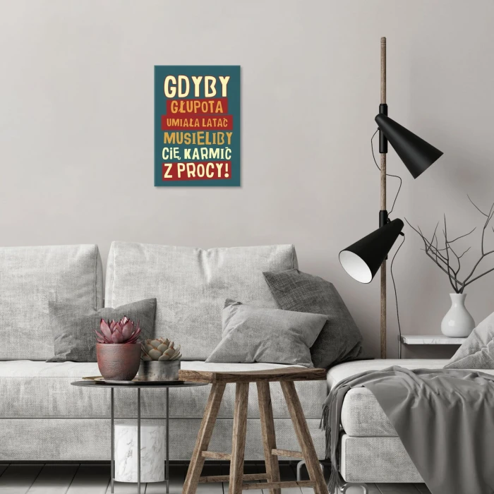 Poster metal gdyby głupota gift