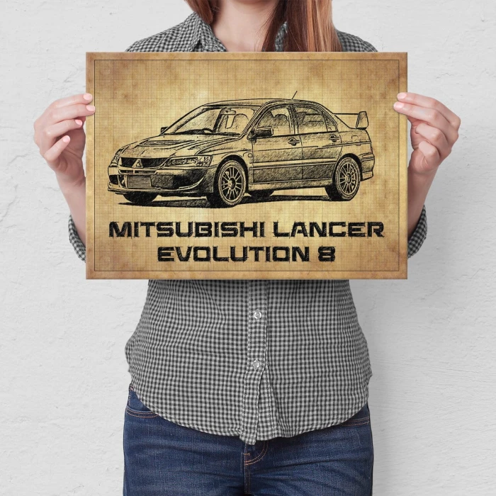 Plakat metalowy Mitsubishi Lancer Prezent