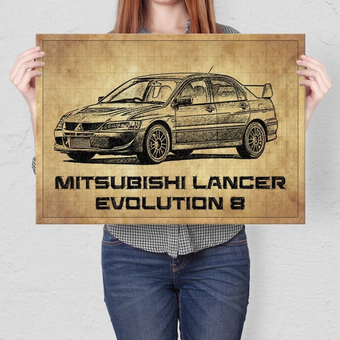 Plakat metalowy Mitsubishi Lancer Prezent