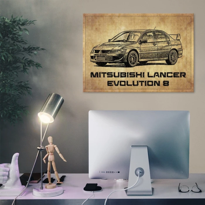 Plakat metalowy Mitsubishi Lancer Prezent