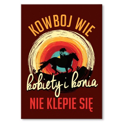 Poster metal kowboj wie gift