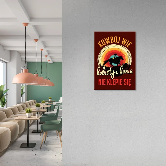 Poster metal kowboj wie gift