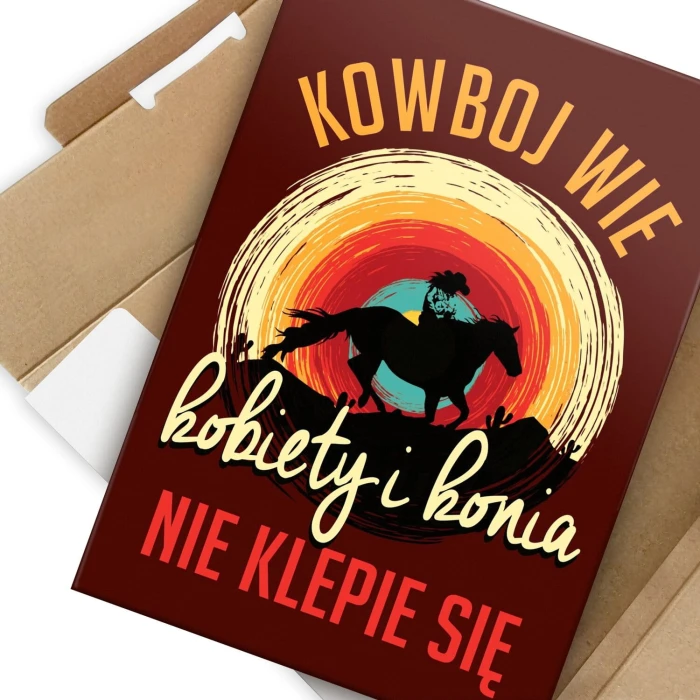Plakat metalowy kowboj wie Prezent
