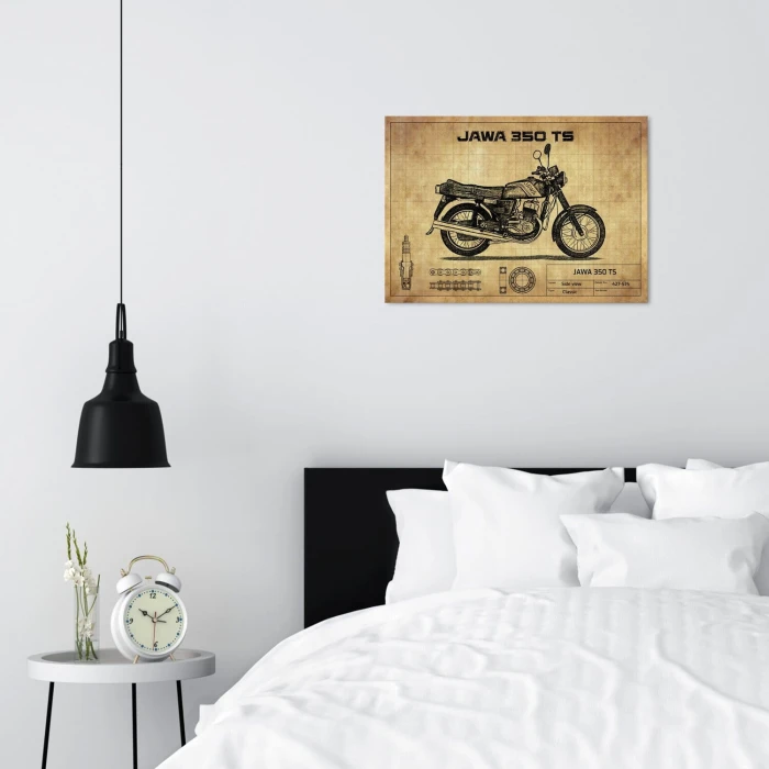 Plakat metalowy Jawa 350 TS Prezent