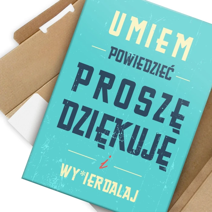 Poster metal umiem powiedzieć gift