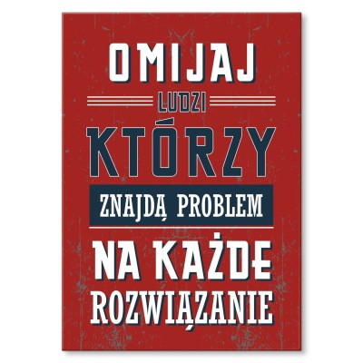 Poster metal omijaj ludzi gift