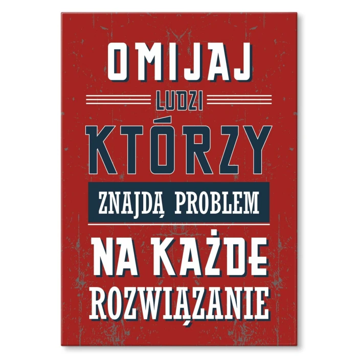 Plakat metalowy omijaj ludzi Prezent