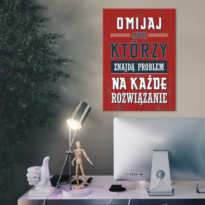 Plakat metalowy omijaj ludzi Prezent