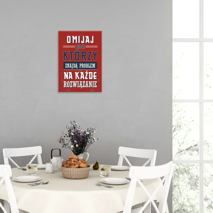 Plakat metalowy omijaj ludzi Prezent