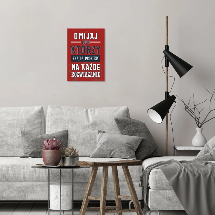 Plakat metalowy omijaj ludzi Prezent