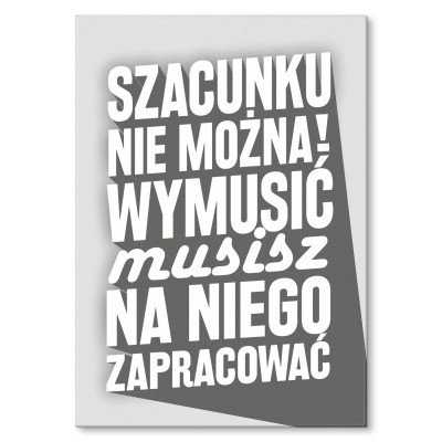 Poster metal szacunek gift