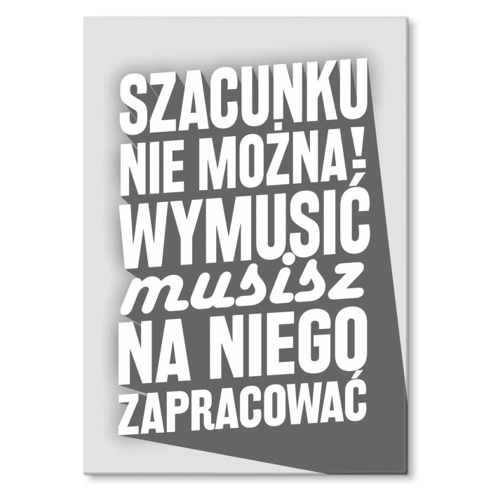 Plakat metalowy szacunek Prezent