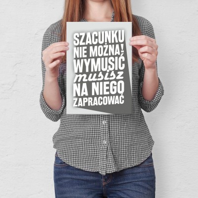 Plakat metalowy szacunek Prezent