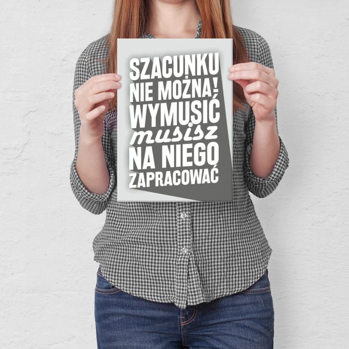 Plakat metalowy szacunek Prezent