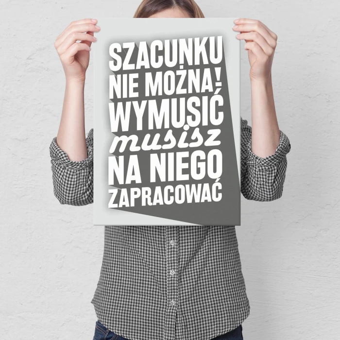 Plakat metalowy szacunek Prezent