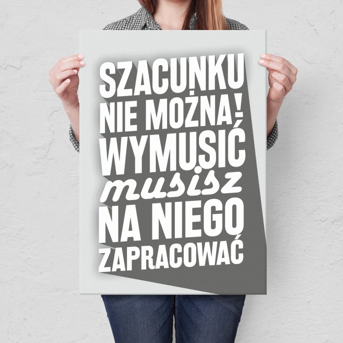 Plakat metalowy szacunek Prezent