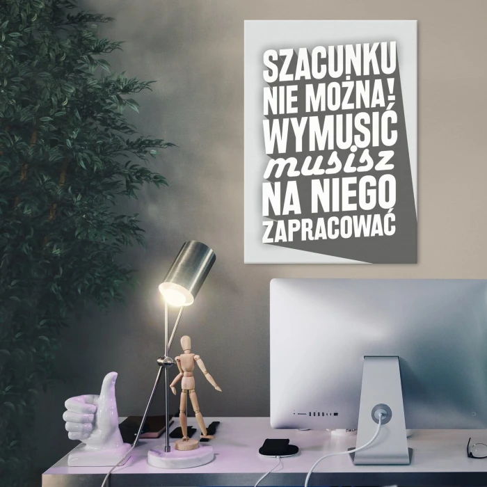 Poster metal szacunek gift