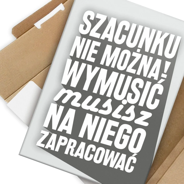 Plakat metalowy szacunek Prezent