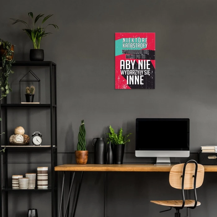 Plakat metalowy niektóre katastrofy Prezent