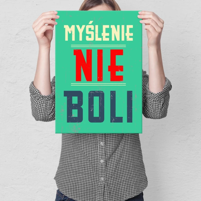 Poster metal myślenie nie boli gift