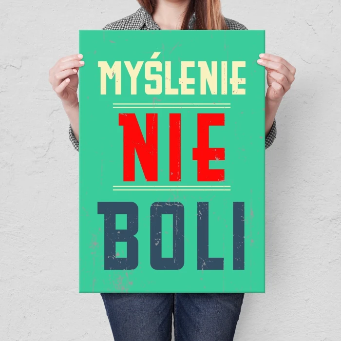 Poster metal myślenie nie boli gift