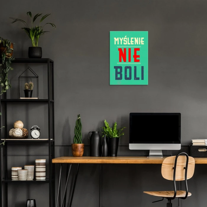 Poster metal myślenie nie boli gift