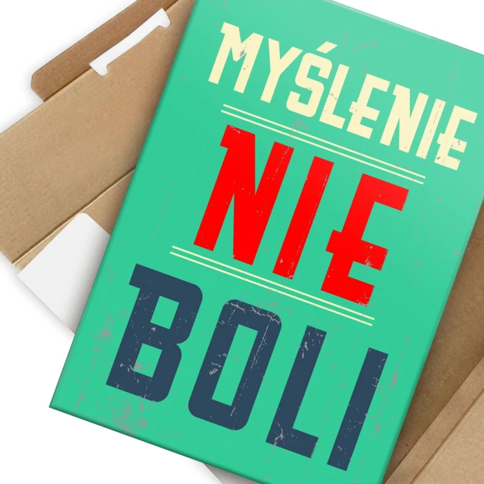 Poster metal myślenie nie boli gift