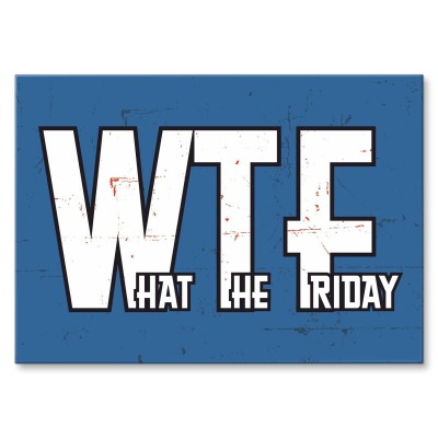 Plakat metalowy WTF Prezent