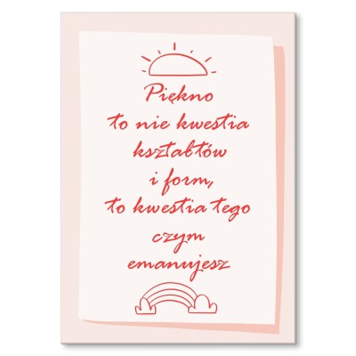 Poster metal Piękno gift