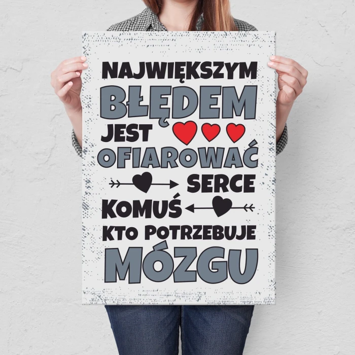 Poster metal największym błędem graf gift