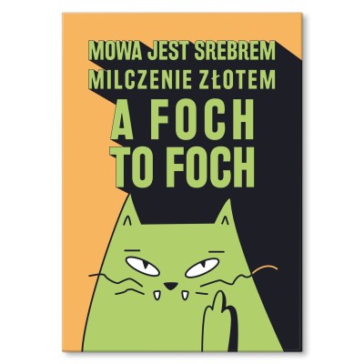 Plakat metalowy foch to foch Prezent