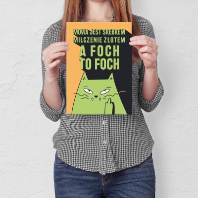 Plakat metalowy foch to foch Prezent