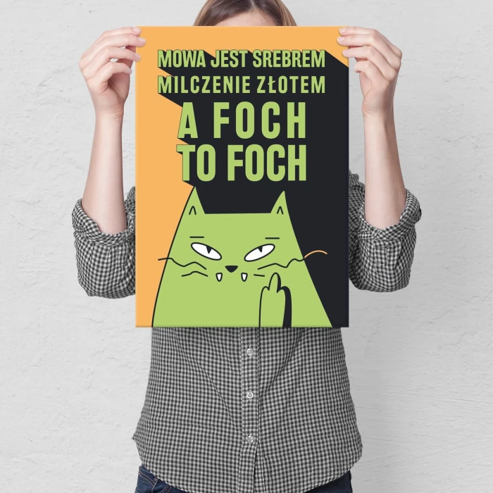 Plakat metalowy foch to foch Prezent