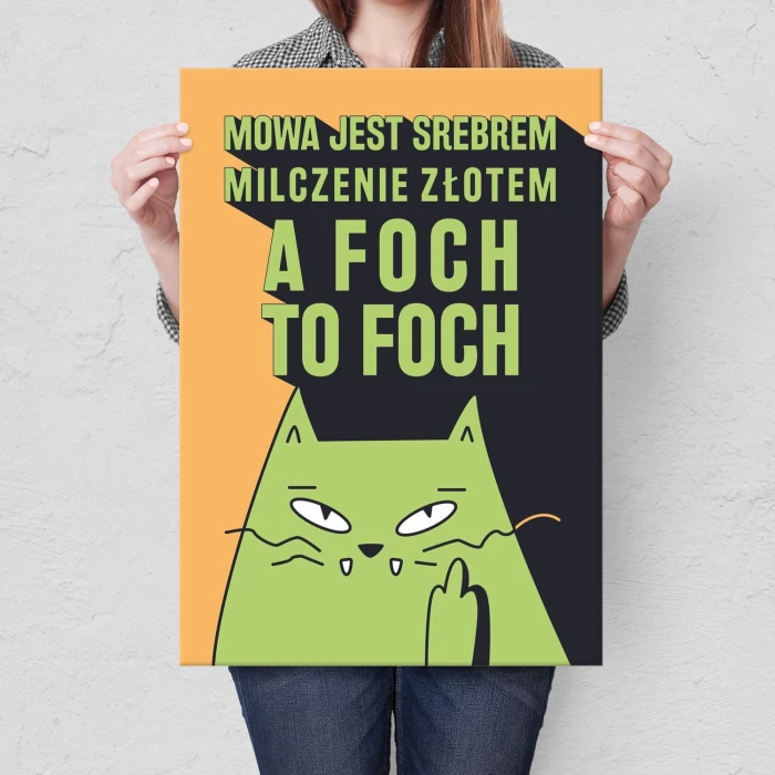 Plakat metalowy foch to foch Prezent