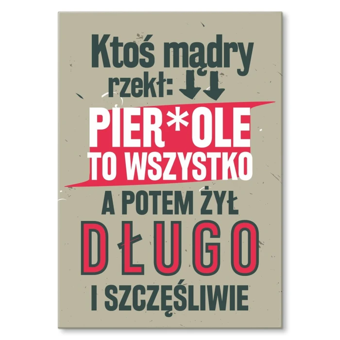 Plakat metalowy Ktoś mądry Prezent