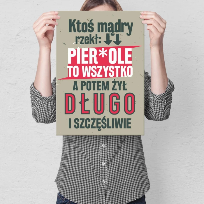 Plakat metalowy Ktoś mądry Prezent