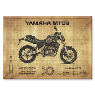 Plakat metalowy Ymamha mt03 Prezent