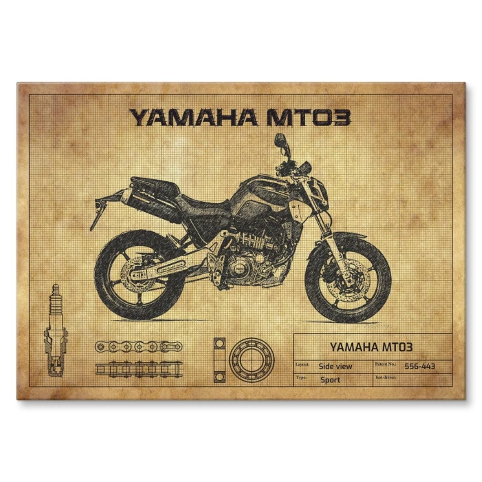 Poster metal Ymamha mt03 gift