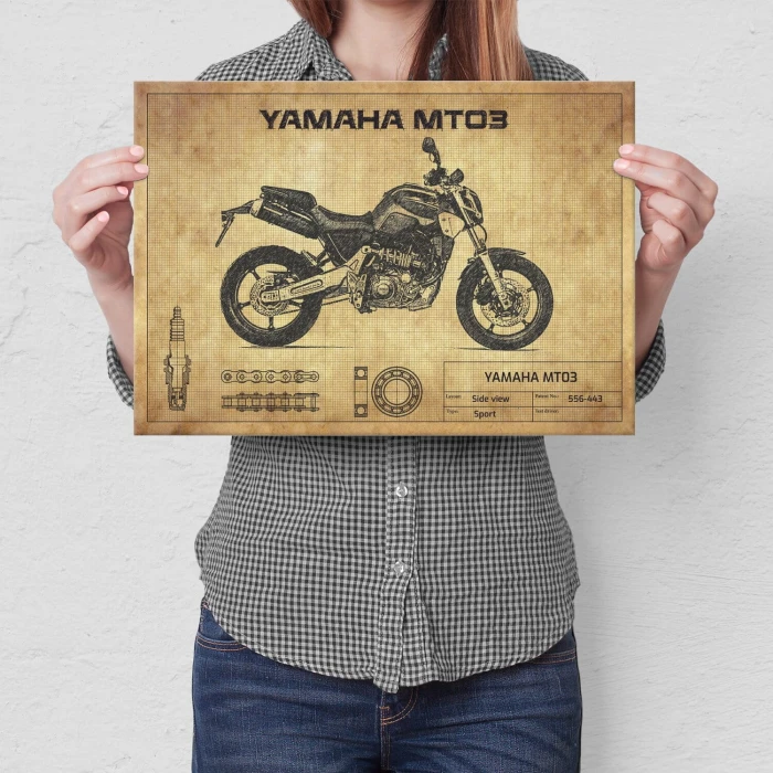 Poster metal Ymamha mt03 gift
