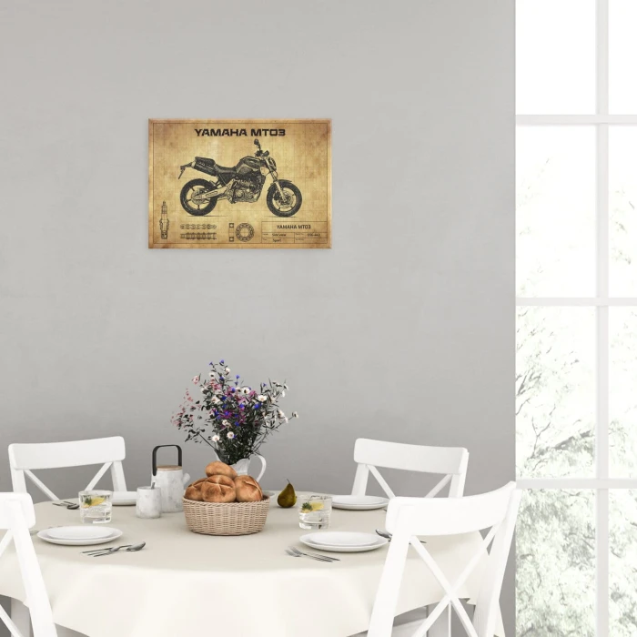 Plakat metalowy Ymamha mt03 Prezent