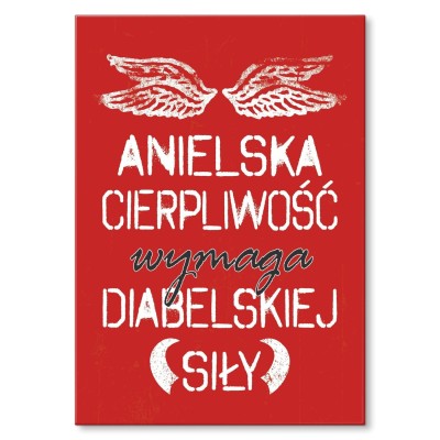 Poster metal anielska cierpliwość gift