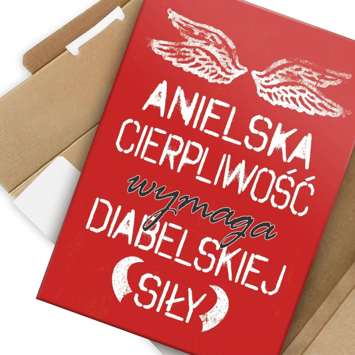 Plakat metalowy anielska cierpliwość Prezent