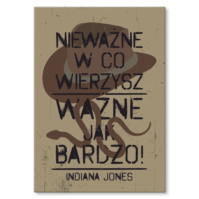 Plakat metalowy indiana jones Prezent