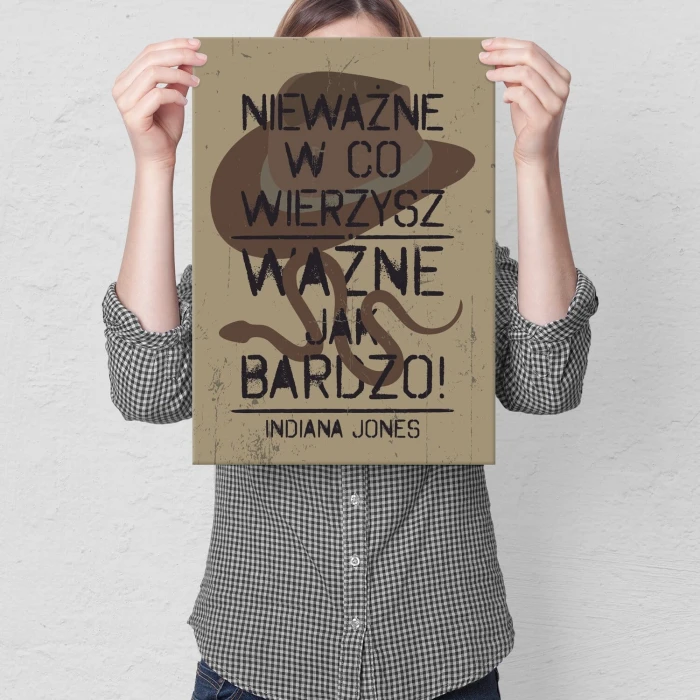 Plakat metalowy indiana jones Prezent