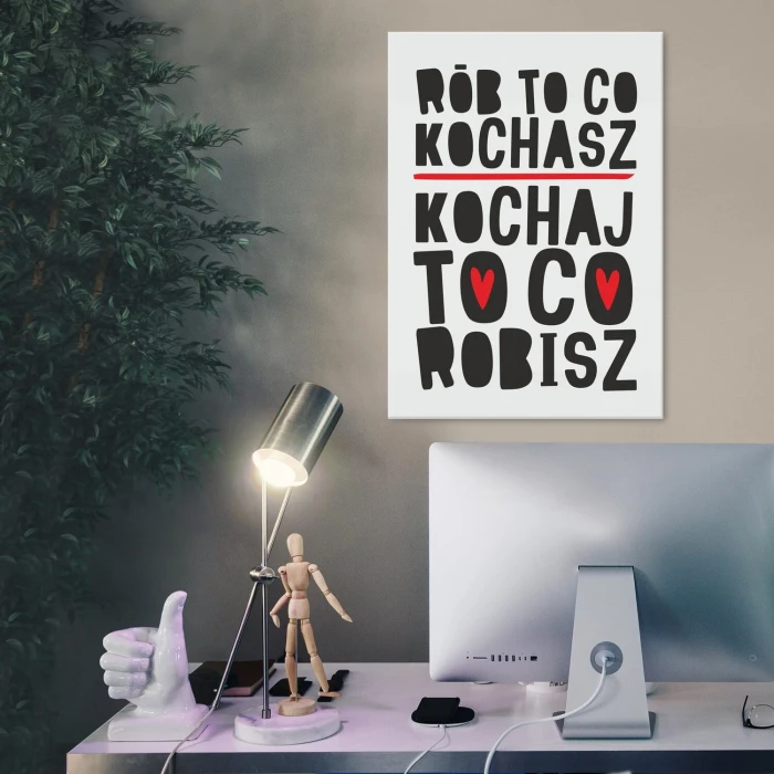 Poster metal rób to co kochasz gift