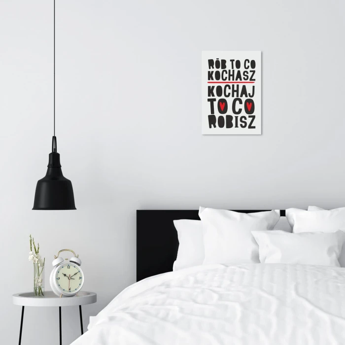 Plakat metalowy rób to co kochasz Prezent