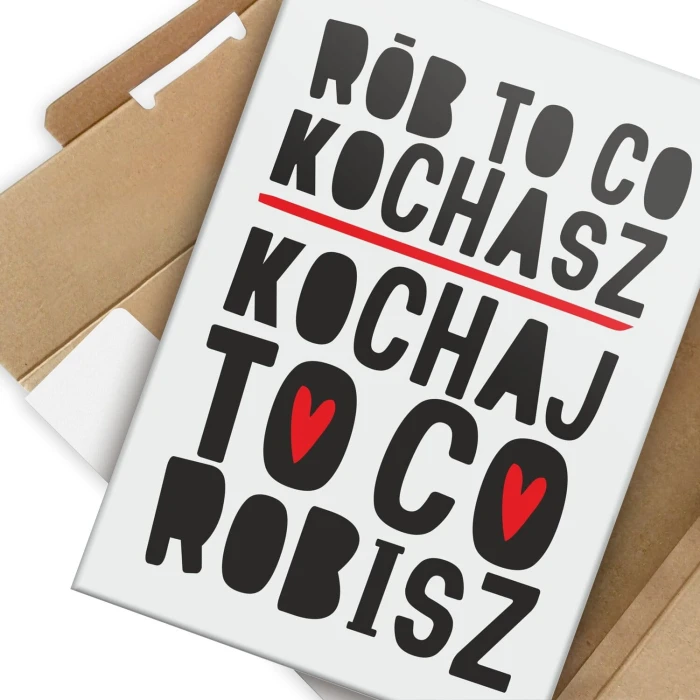 Poster metal rób to co kochasz gift