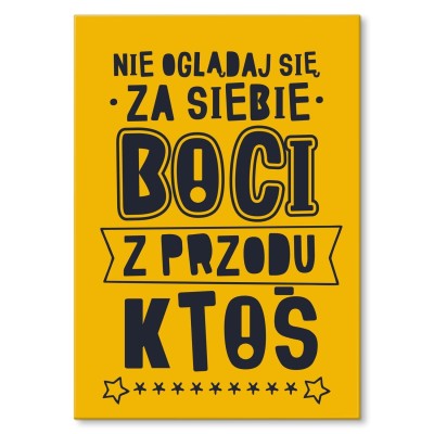 Poster metal nie oglądaj się za siebie gift