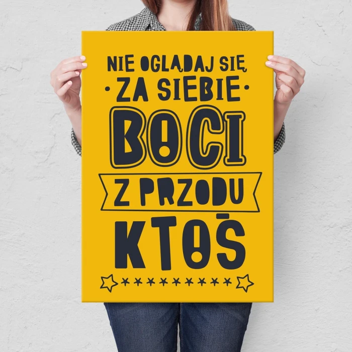 Plakat metalowy nie oglądaj się za siebie Prezent