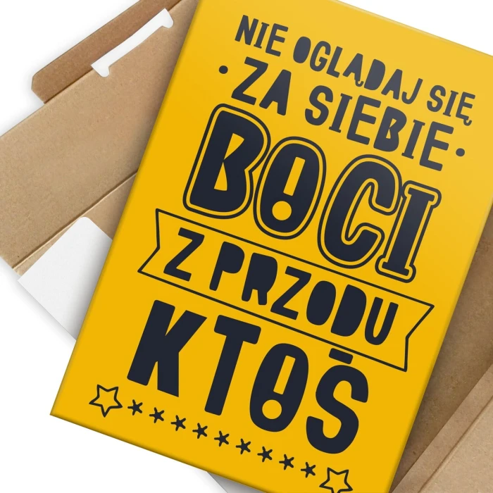 Plakat metalowy nie oglądaj się za siebie Prezent